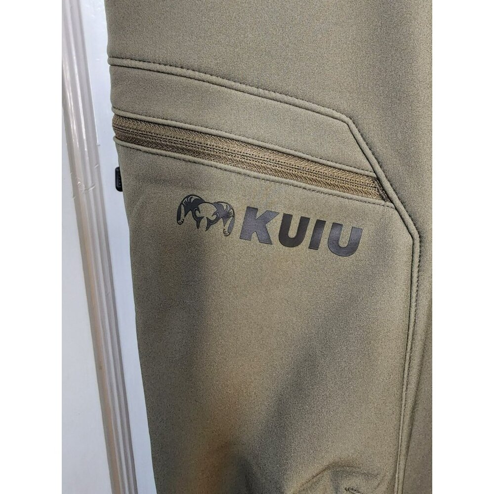 Size 12 Womens Kuiu Guide Pro Soft Shell Pants Fleece Lined Army Green - Picture 5 of 7